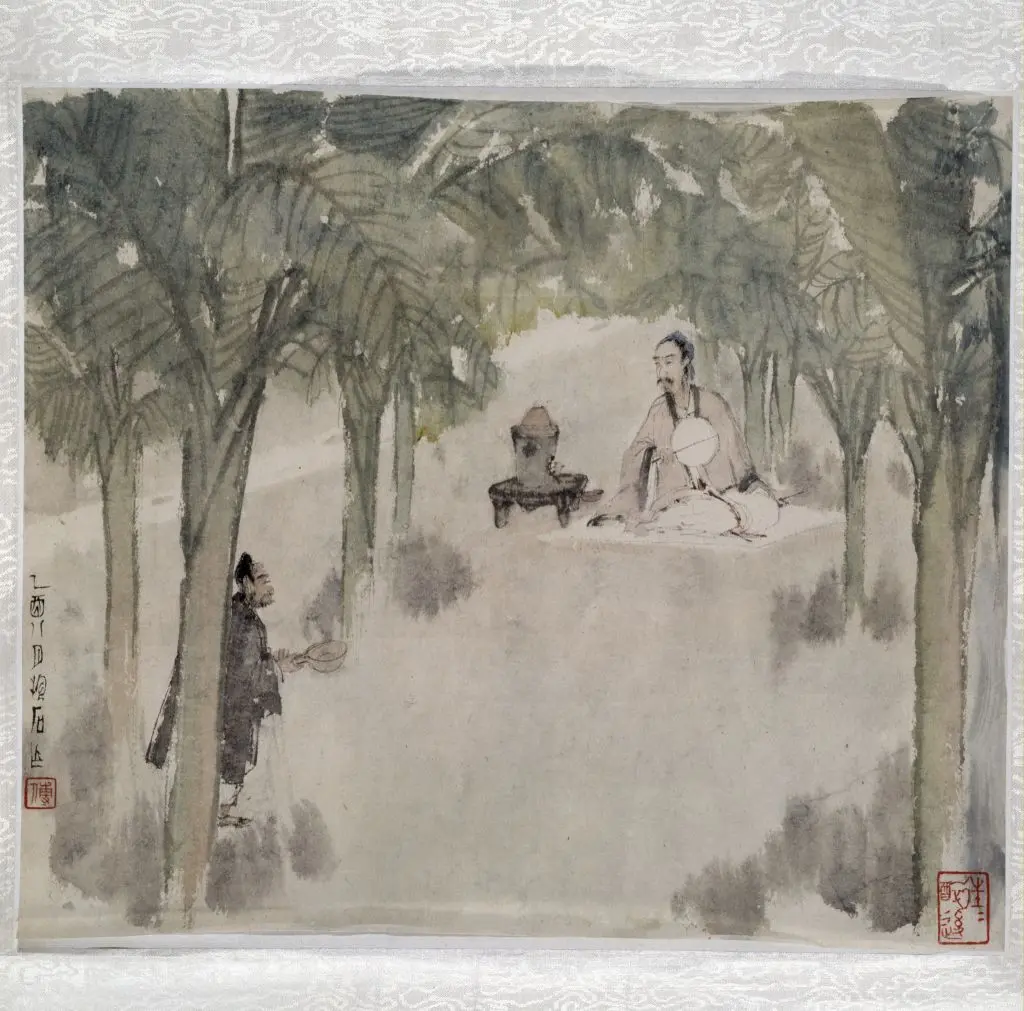 傅抱石蕉荫烹茶图册页 | 故宫绘画藏品