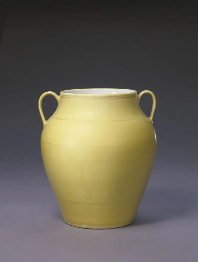 黄釉描金双耳罐 | 故宫陶瓷器藏品