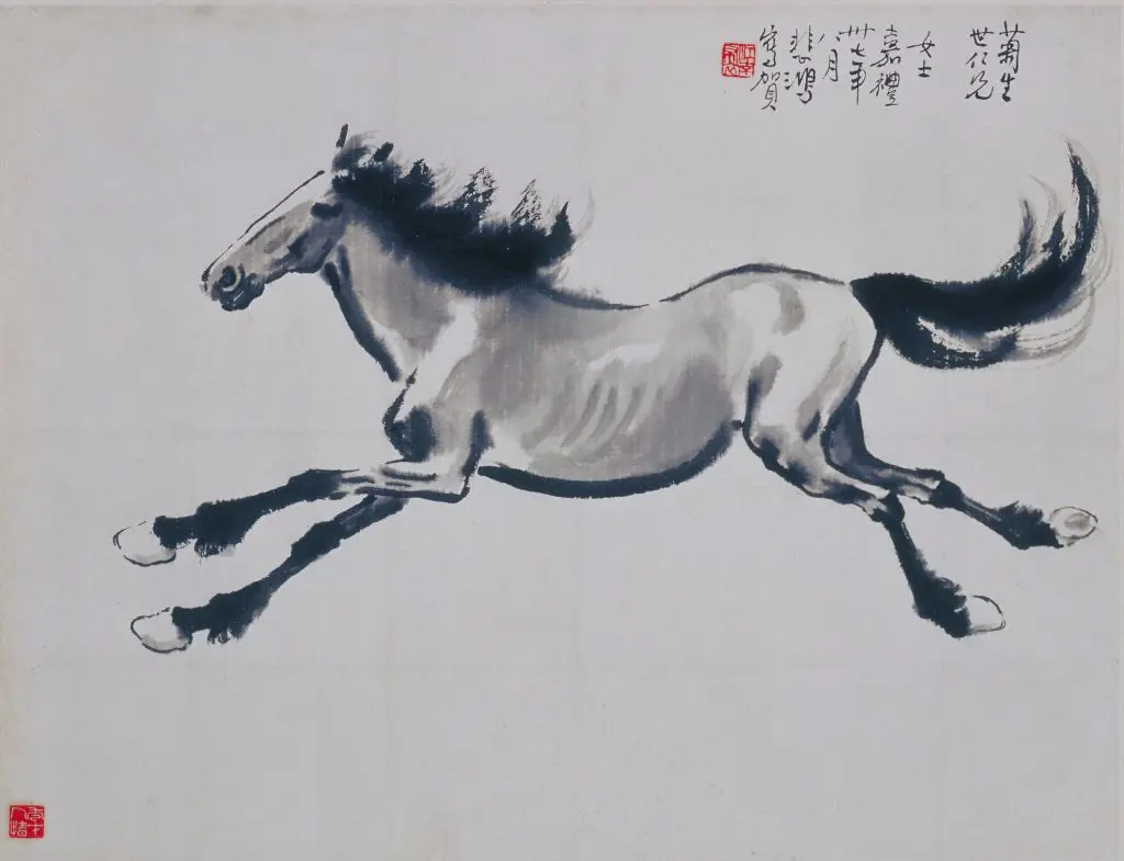 徐悲鸿奔马扬鬃图轴 | 故宫绘画藏品