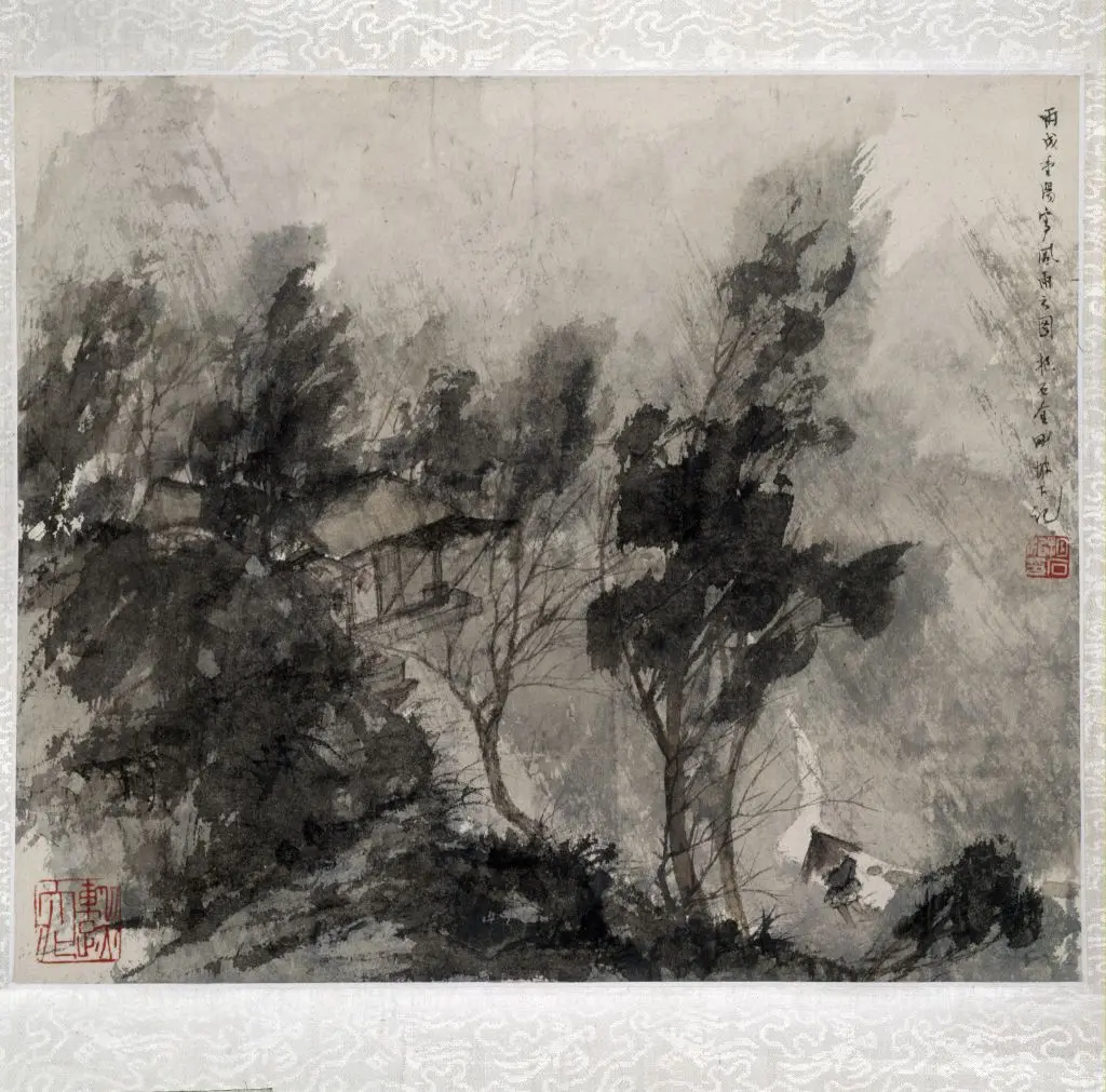 傅抱石风雨归庄图册页 | 故宫绘画藏品