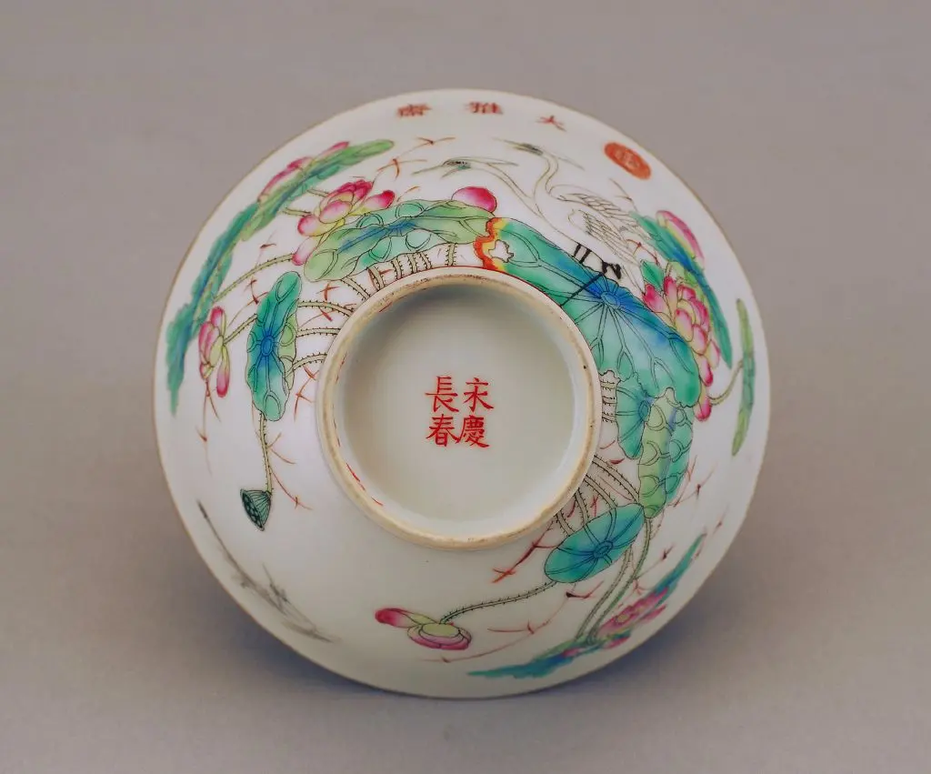 粉彩荷花鹭鸶纹碗 | 故宫陶瓷器藏品