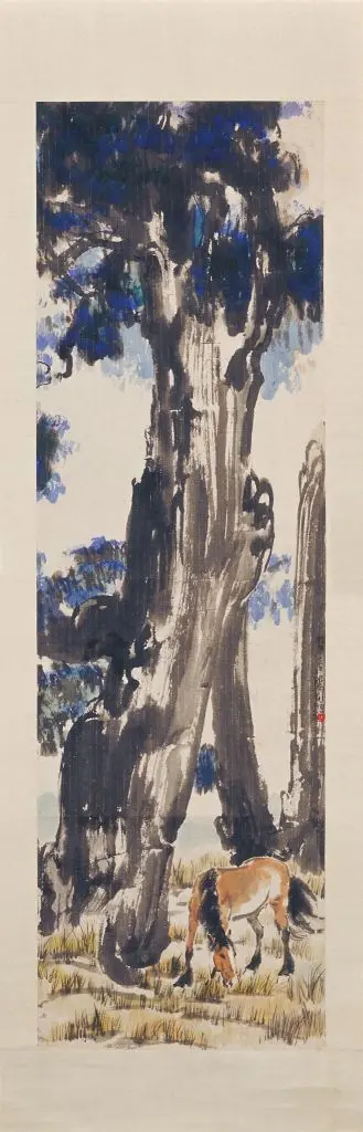 徐悲鸿桐阴孤骏图轴 | 故宫绘画藏品