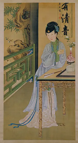 雍亲王题书堂深居图屏·消夏赏蝶轴 | 故宫绘画藏品