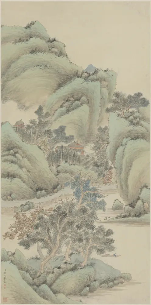 董诰秋山萧寺图轴 | 故宫绘画藏品