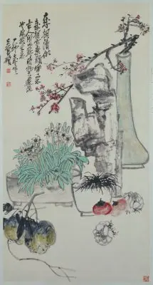 吴昌硕岁朝清供图轴 | 故宫绘画藏品