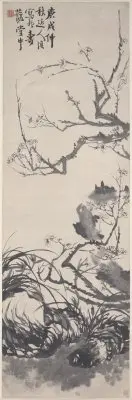 汪士慎梅花兰石图轴 | 故宫绘画藏品