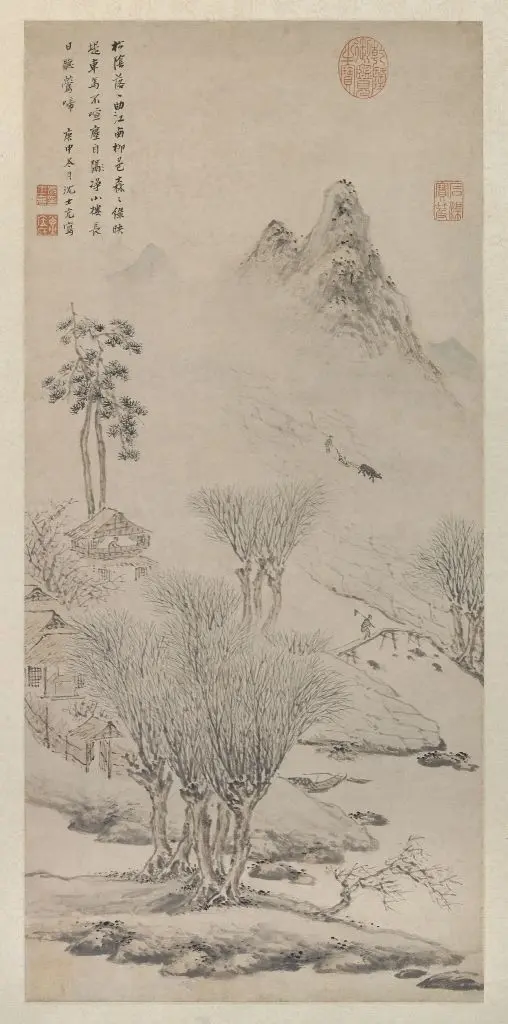 沈士充山楼观稼图轴 | 故宫绘画藏品