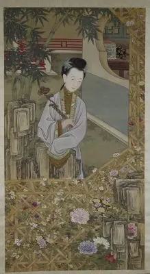 雍亲王题书堂深居图屏·立持如意轴 | 故宫绘画藏品