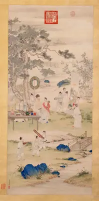 郎世宁弘历观画图轴 | 故宫绘画藏品