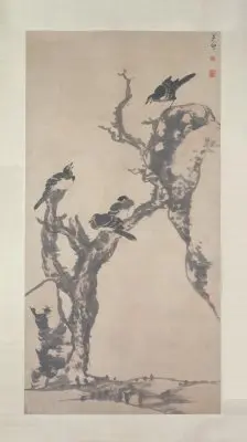 朱耷枯木寒鸦图轴 | 故宫绘画藏品