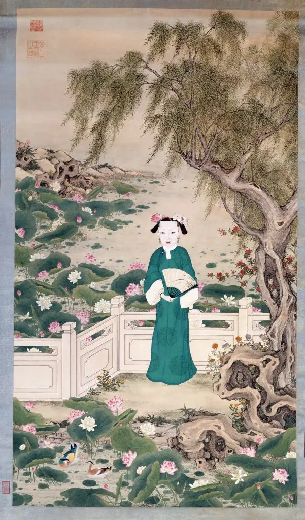 孝慎成皇后观莲图轴 | 故宫绘画藏品