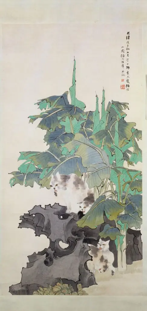 任颐芭蕉狸猫图轴 | 故宫绘画藏品