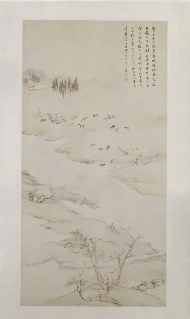 查士标溪山放牧图轴 | 故宫绘画藏品