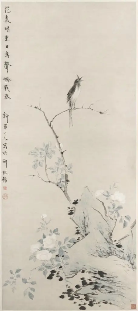 华嵒蔷薇山鸟轴 | 故宫绘画藏品