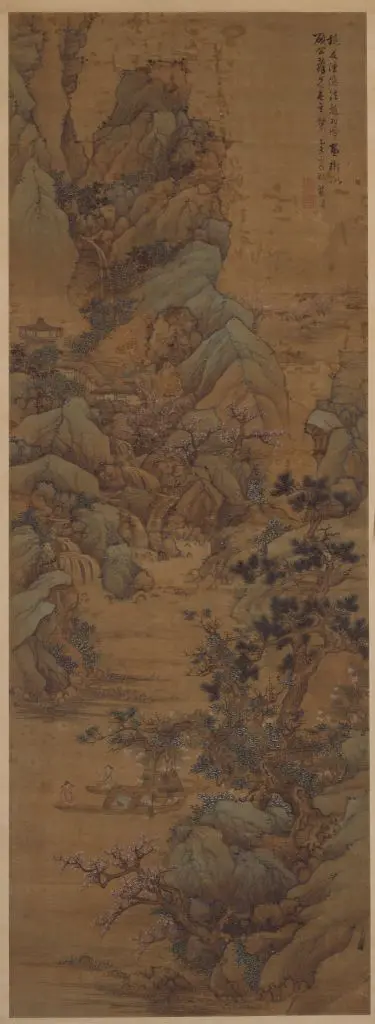 蓝瑛桃花渔隐图轴 | 故宫绘画藏品