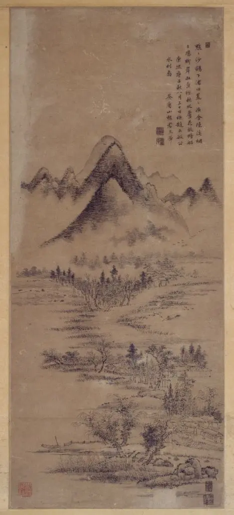 王荦临赵孟頫水村图轴 | 故宫绘画藏品