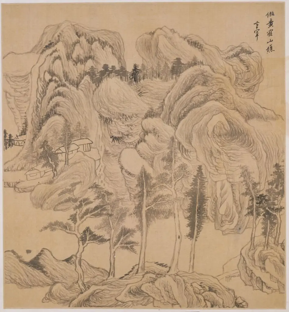 董其昌赠敬韬仿古山水册 | 故宫绘画藏品