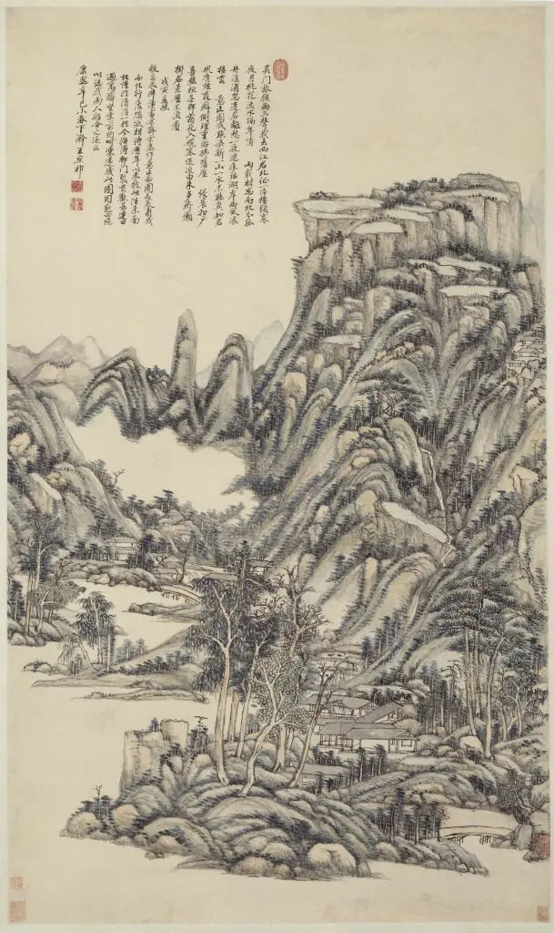 王原祁送别诗意图轴 | 故宫绘画藏品