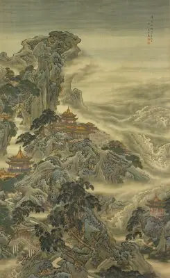 袁耀蓬莱仙境图轴 | 故宫绘画藏品