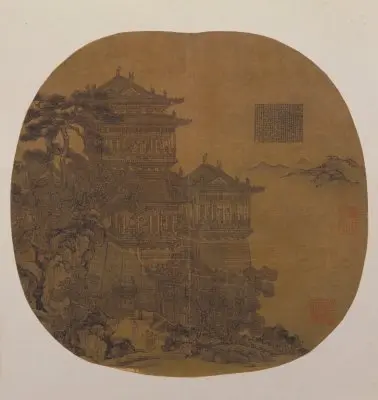 夏永岳阳楼图扇页 | 故宫绘画藏品