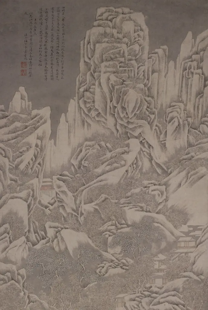 萧云从雪岳读书图轴 | 故宫绘画藏品