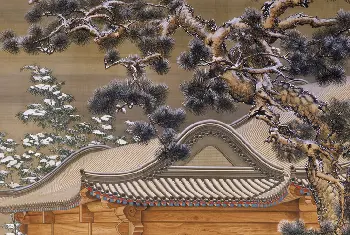 郎世宁等《乾隆雪景行乐图》轴 - 故宫绘画藏品