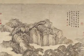 张宗苍乾隆皇帝抚琴图轴 - 故宫绘画藏品