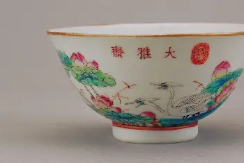 粉彩荷花鹭鸶纹碗 - 故宫陶瓷器藏品