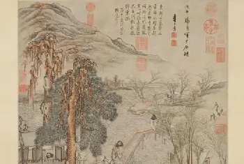 李士达岁朝村庆图轴 - 故宫绘画藏品