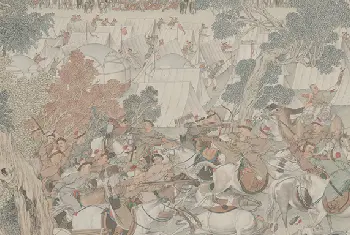 清人画平定伊犁回部战图册 - 故宫绘画藏品