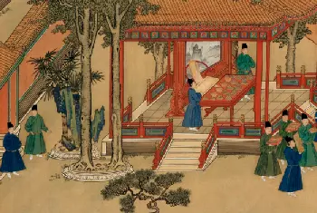 明人朱瞻基行乐图卷 - 故宫绘画藏品