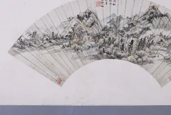 王时敏仿黄公望山水图扇页 - 故宫绘画藏品