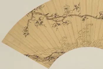 孙克弘梅花图扇页 - 故宫绘画藏品