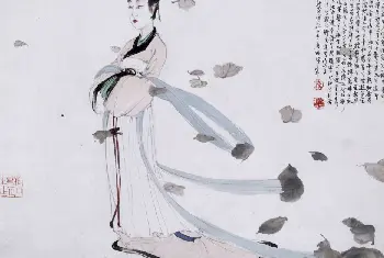 傅抱石湘夫人图册页 - 故宫绘画藏品