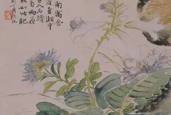 陆恢雄鸡图轴 - 故宫绘画藏品