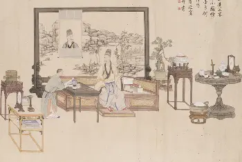 清人乾隆皇帝是一是二图轴 - 故宫绘画藏品