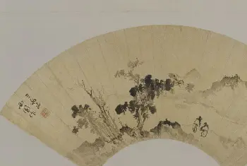 蒋嵩山水图扇页 - 故宫绘画藏品