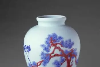 青花釉里红松竹梅纹瓶 - 故宫陶瓷器藏品