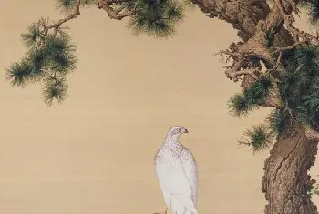 郎世宁嵩献英芝图轴 - 故宫绘画藏品