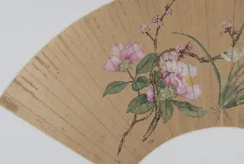 马荃花卉图扇页 - 故宫绘画藏品