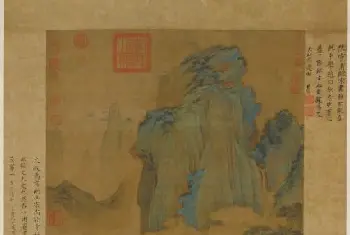 仇英桃村草堂图轴 - 故宫绘画藏品