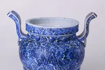 青花海水纹香炉 - 故宫陶瓷器藏品