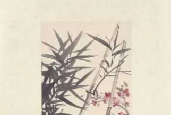 陈师曾竹桃图轴 - 故宫绘画藏品